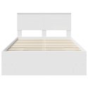 VidaXL Ramka łóżka Biały 120 x 123 cm Materiał drewnopochodny