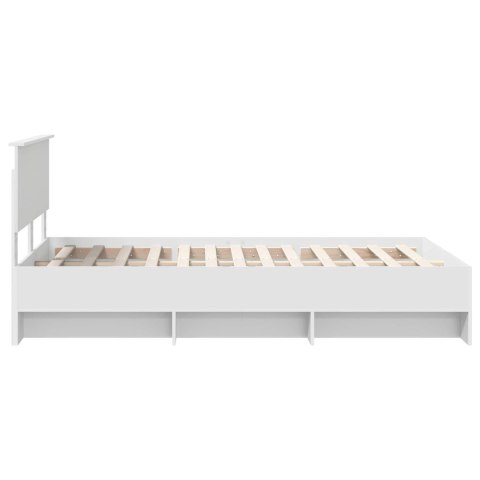 VidaXL Ramka łóżka Biały 120 x 123 cm Materiał drewnopochodny