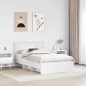 VidaXL Ramka łóżka Biały 120 x 123 cm Materiał drewnopochodny