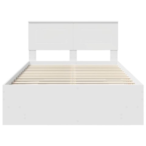 VidaXL Ramka łóżka Biały 120 x 123 cm Materiał drewnopochodny