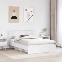 VidaXL Ramka łóżka Biały 140 x 200 cm Materiał drewnopochodny