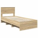 VidaXL Ramka łóżka Dąb Sonoma 80 x 200 cm Materiał drewnopochodny