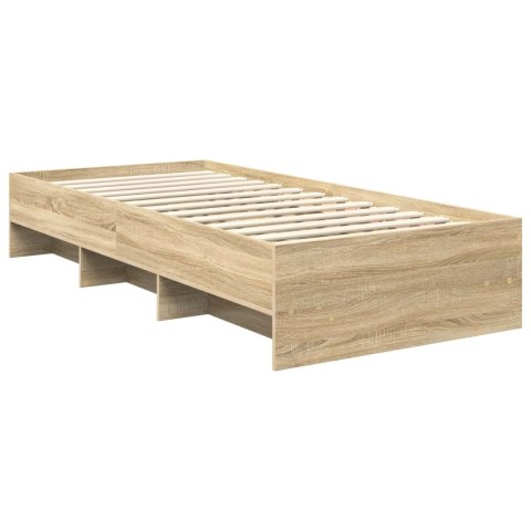 VidaXL Ramka łóżka Dąb Sonoma 80 x 200 cm Materiał drewnopochodny