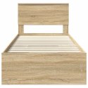 VidaXL Ramka łóżka Dąb Sonoma 80 x 200 cm Materiał drewnopochodny