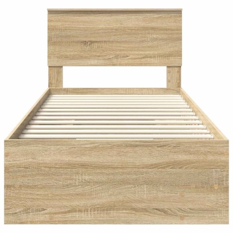 VidaXL Ramka łóżka Dąb Sonoma 80 x 200 cm Materiał drewnopochodny