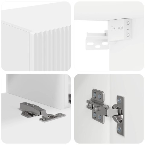 VidaXL Zestaw szafek RTV 3 pcs Biały Materiał drewnopochodny