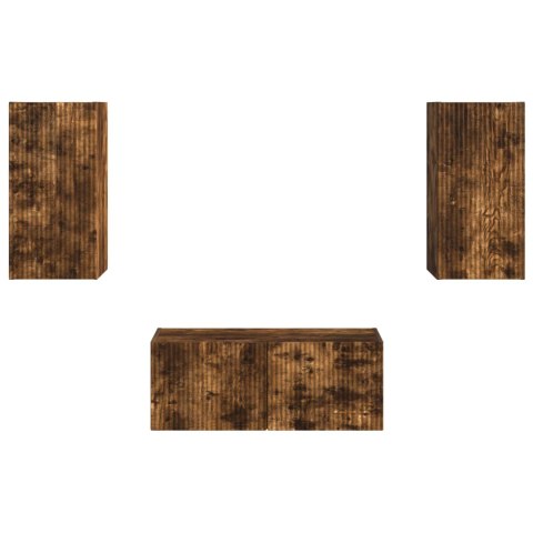 VidaXL Zestaw szafek RTV 6 pcs Dąb wędzony Materiał drewnopochodny