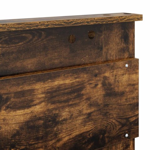 VidaXL Ramka łóżka Dąb wędzony 120 x 190 cm Drewno inżynieryjne