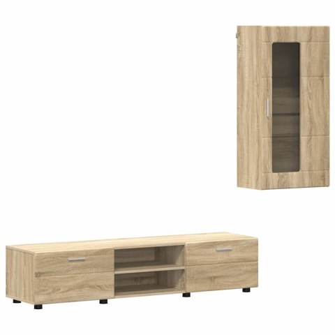VidaXL Zestaw szafek RTV z szufladą Dąb Sonoma Materiał drewnopochodny