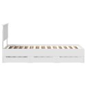 VidaXL Ramka łóżka z szufladą Biały 75 x 190 cm Drewno inżynieryjne