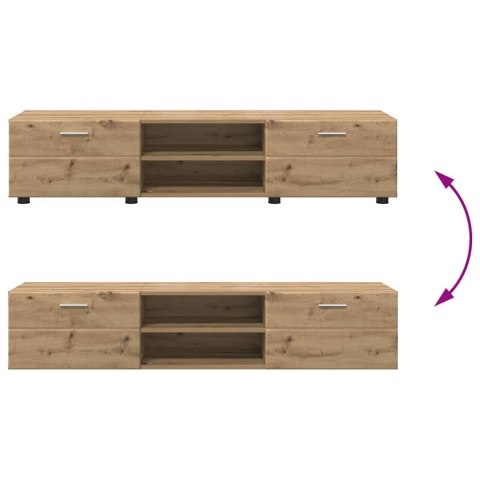 VidaXL Zestaw szafek RTV Dąb rzemieślniczy Materiał drewnopochodny