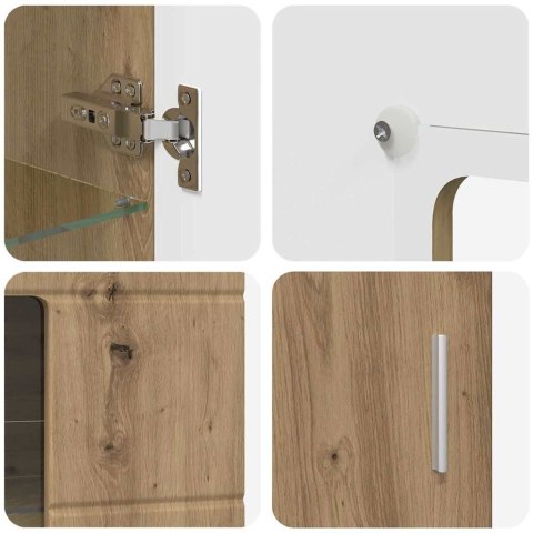 VidaXL Zestaw szafek RTV Dąb rzemieślniczy Materiał drewnopochodny