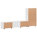 VidaXL Zestaw szafek RTV Wysoki połysk biały Materiał drewnopochodny