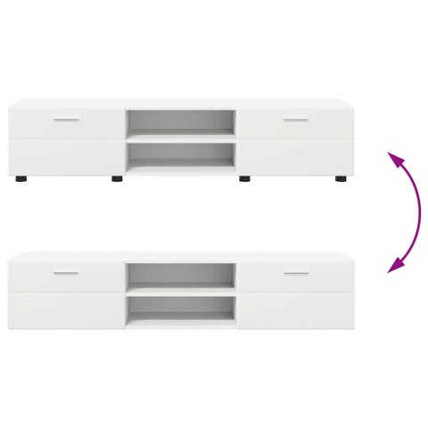 VidaXL Zestaw szafek RTV z szufladą Biały Materiał drewnopochodny