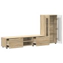 VidaXL Zestaw szafek RTV z szufladą Dąb Sonoma Materiał drewnopochodny