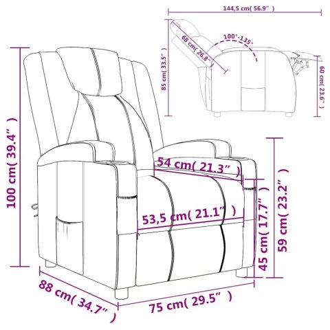 FOTEL ROZKŁADANY CZERWONE WINO SZTUCZNA SKÓRA