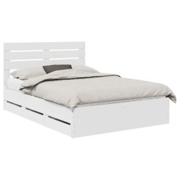VidaXL Ramka łóżka z szufladą Biały 160 x 200 cm Drewno inżynieryjne