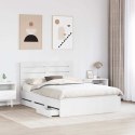 VidaXL Ramka łóżka z szufladą Biały 160 x 200 cm Drewno inżynieryjne