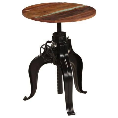 VidaXL Stolik barowy z litego drewna odzyskanego, 60x(76-110) cm