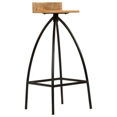 STOŁKI BAROWE 2 SZT. LITE DREWNO MANGO