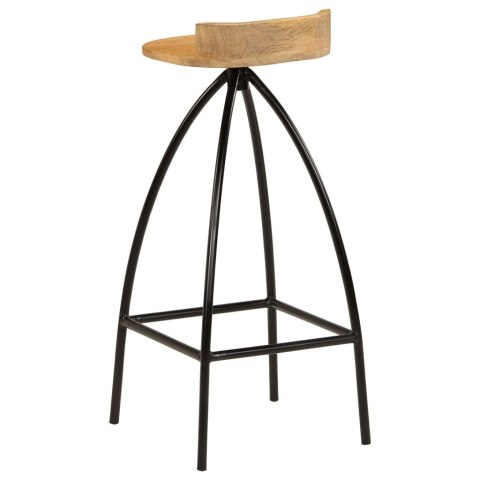 STOŁKI BAROWE 2 SZT. LITE DREWNO MANGO