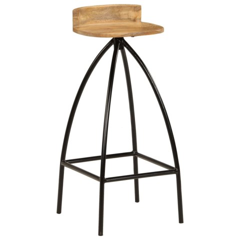 STOŁKI BAROWE 2 SZT. LITE DREWNO MANGO