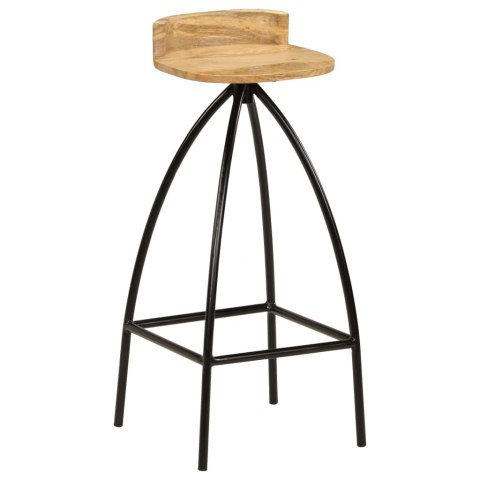 STOŁKI BAROWE 2 SZT. LITE DREWNO MANGO