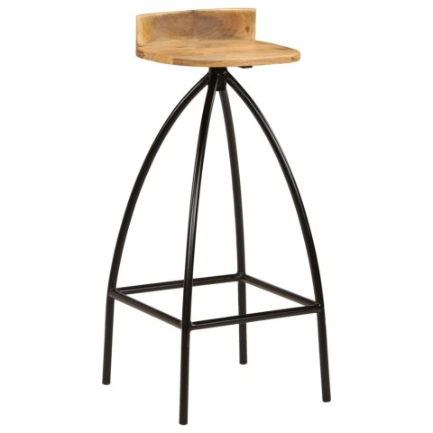 STOŁKI BAROWE 2 SZT. LITE DREWNO MANGO