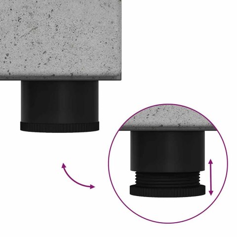 SZAFKA Z PÓŁKĄ Z DRZWIAMI BETONOWY SZARY 60X35X182CM