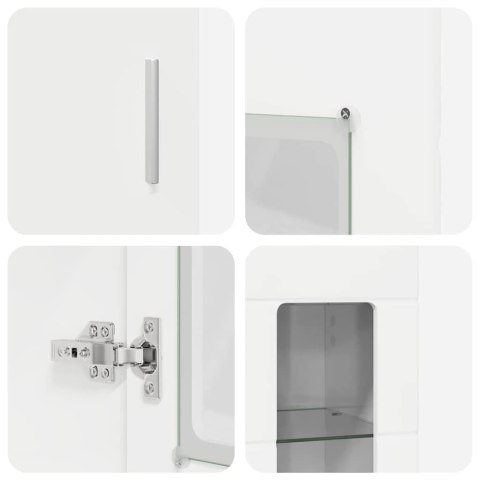 SZAFKA Z PÓŁKĄ POŁYSK BIAŁY 60X35X182CM