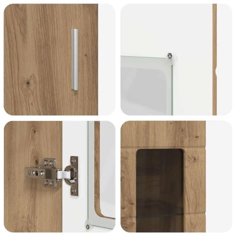 SZAFKA Z PÓŁKĄ Z DRZWIAMI DĄB RZEMIEŚLNICZY 60X35X182CM