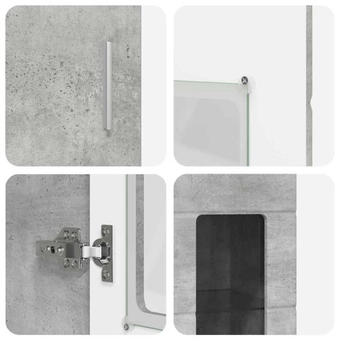 ZESTAW SZAFEK RTV BETONOWY SZARY