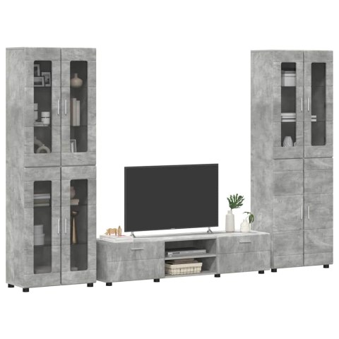 ZESTAW SZAFEK RTV BETONOWY SZARY