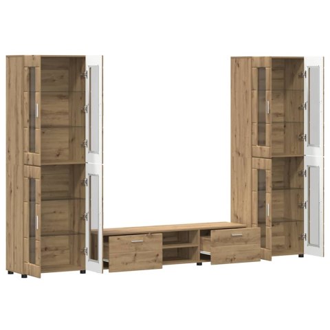 ZESTAW SZAFEK RTV DĄB RZEMIEŚLNICZY