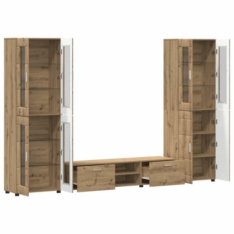 ZESTAW SZAFEK RTV DĄB RZEMIEŚLNICZY