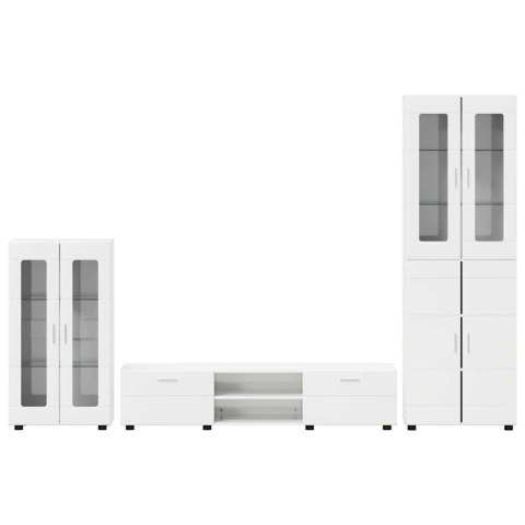 ZESTAW SZAFEK RTV POŁYSK BIAŁY