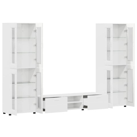 ZESTAW SZAFEK RTV POŁYSK BIAŁY