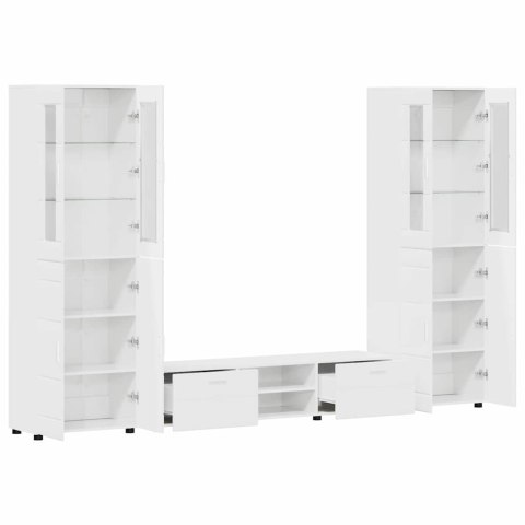 ZESTAW SZAFEK RTV POŁYSK BIAŁY