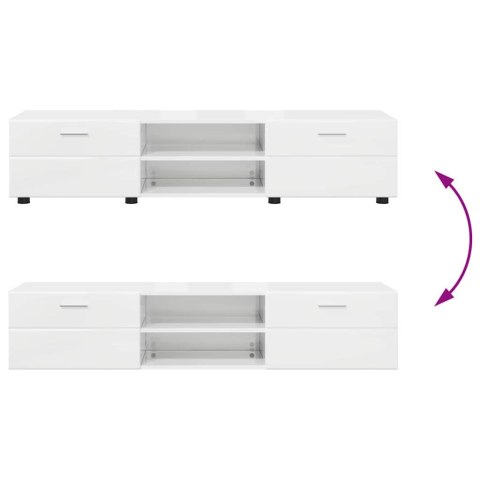 ZESTAW SZAFEK RTV POŁYSK BIAŁY