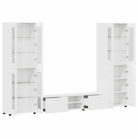 ZESTAW SZAFEK RTV POŁYSK BIAŁY