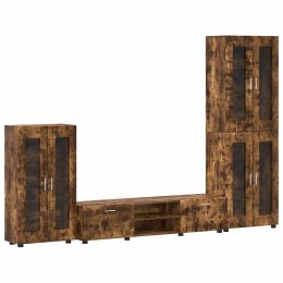 ZESTAW SZAFEK RTV Z PÓŁKĄ DĄB WĘDZONY