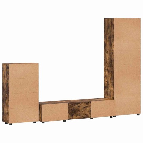 ZESTAW SZAFEK RTV Z PÓŁKĄ DĄB WĘDZONY