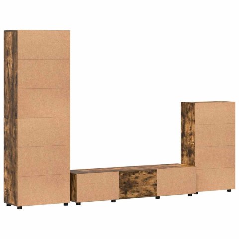 ZESTAW SZAFEK RTV Z PÓŁKĄ DĄB WĘDZONY