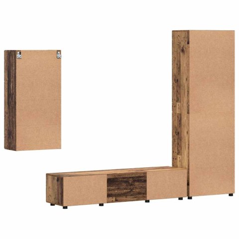 ZESTAW SZAFEK RTV Z PÓŁKĄ STARE DREWNO