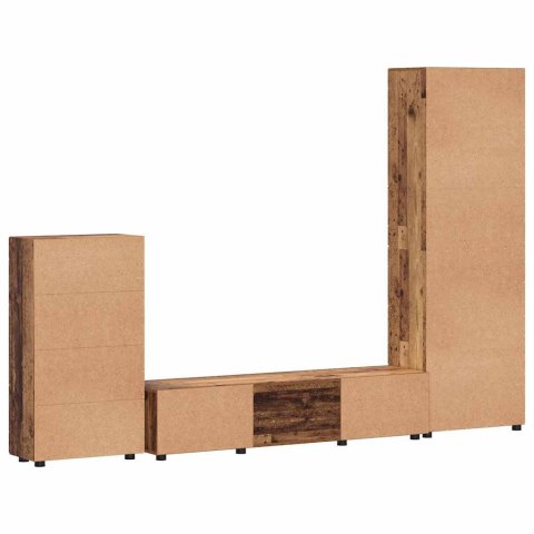 ZESTAW SZAFEK RTV Z PÓŁKĄ STARE DREWNO