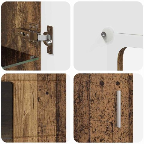 ZESTAW SZAFEK RTV Z PÓŁKĄ STARE DREWNO