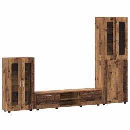 ZESTAW SZAFEK RTV Z PÓŁKĄ STARE DREWNO