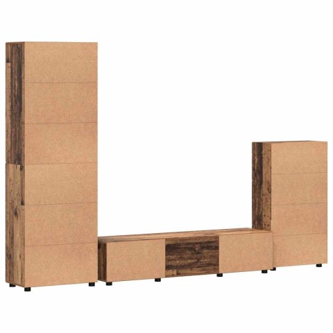 ZESTAW SZAFEK RTV Z PÓŁKĄ STARE DREWNO