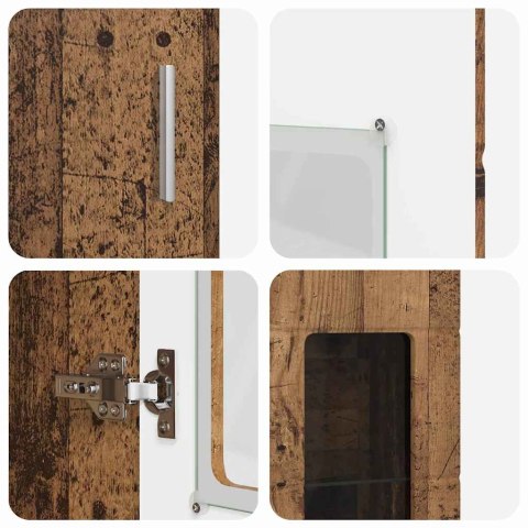 ZESTAW SZAFEK RTV Z PÓŁKĄ STARE DREWNO