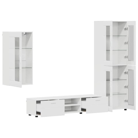 ZESTAW SZAFEK RTV Z SZUFLADĄ BIAŁY